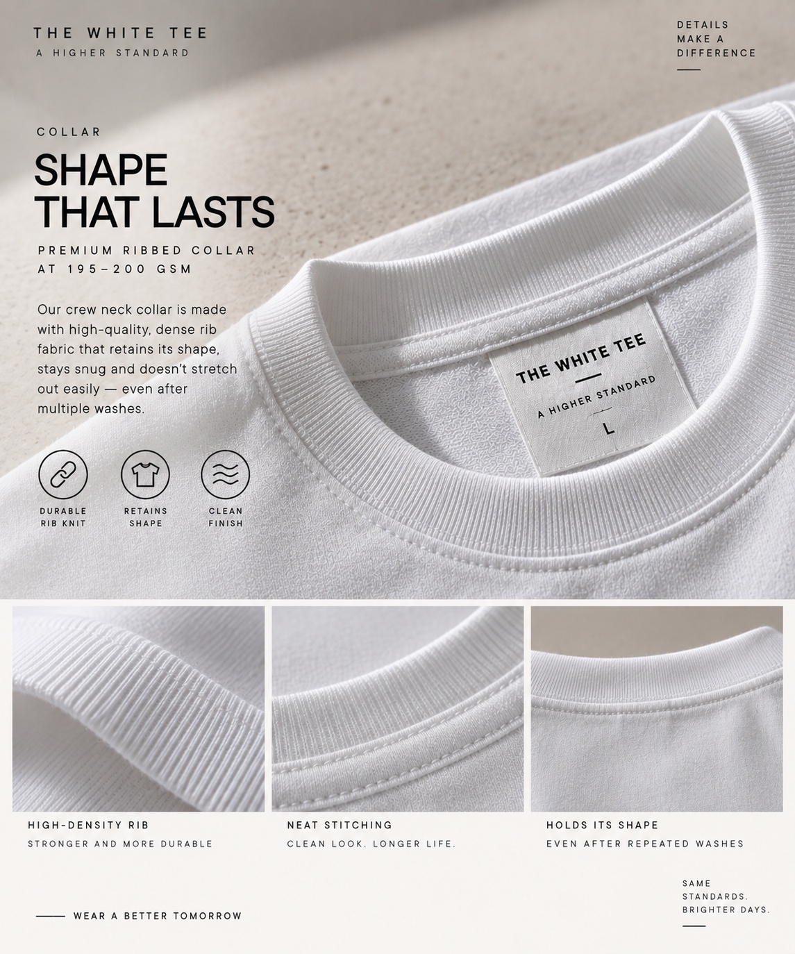 001 collar construction detail