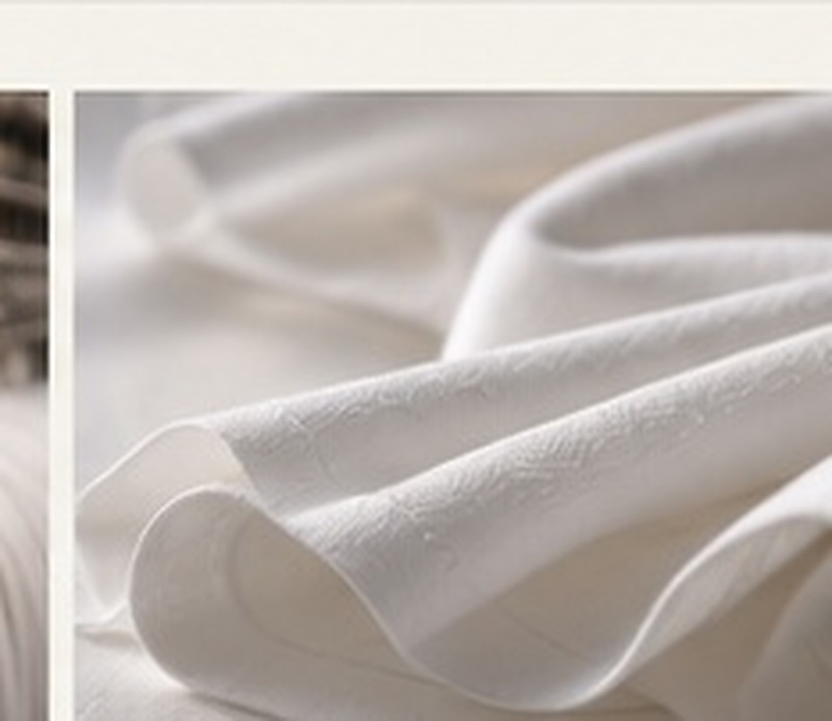White jersey fabric prepared for cutting